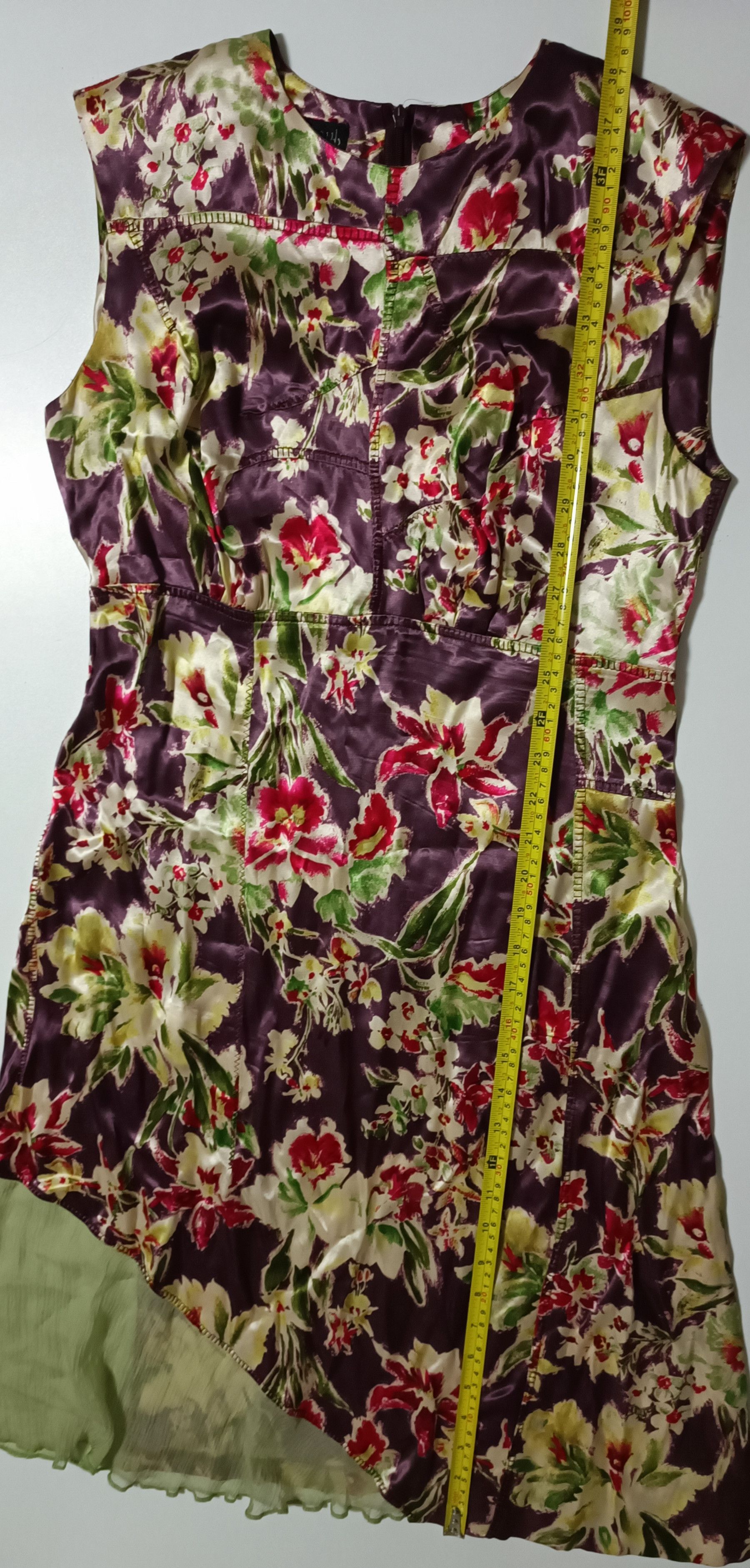Jean Paul Gaultier 2000's- Midi dress in shiny purple satin Size M / US 6-8 / IT 42-44 - 22 Thumbnail