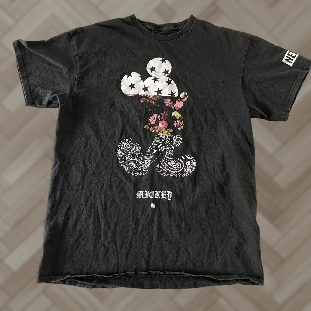Disney Disney Neff Mickey Short Sleeve T Shirt Men's L Black 100% Cotton Size US L / EU 52-54 / 3 - 1 Thumbnail