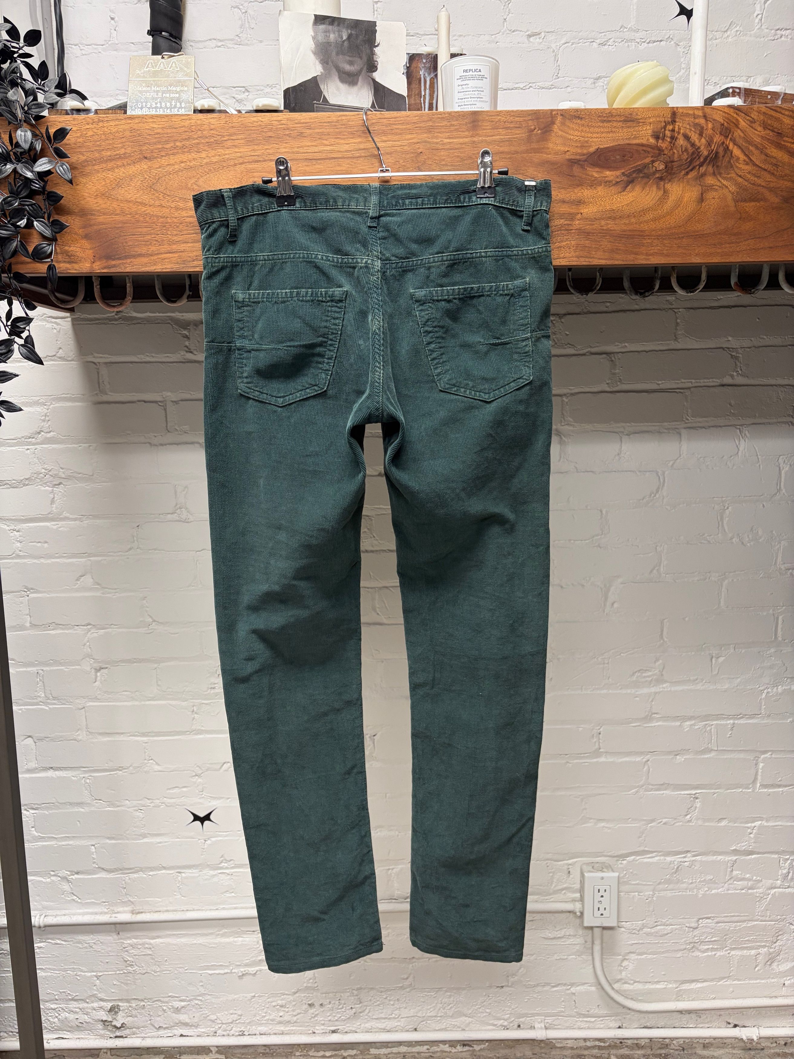 Dior Dior Homme ‘Seafoam Green’ Corduroy Skinny Jeans Size US 31 - 4 Thumbnail