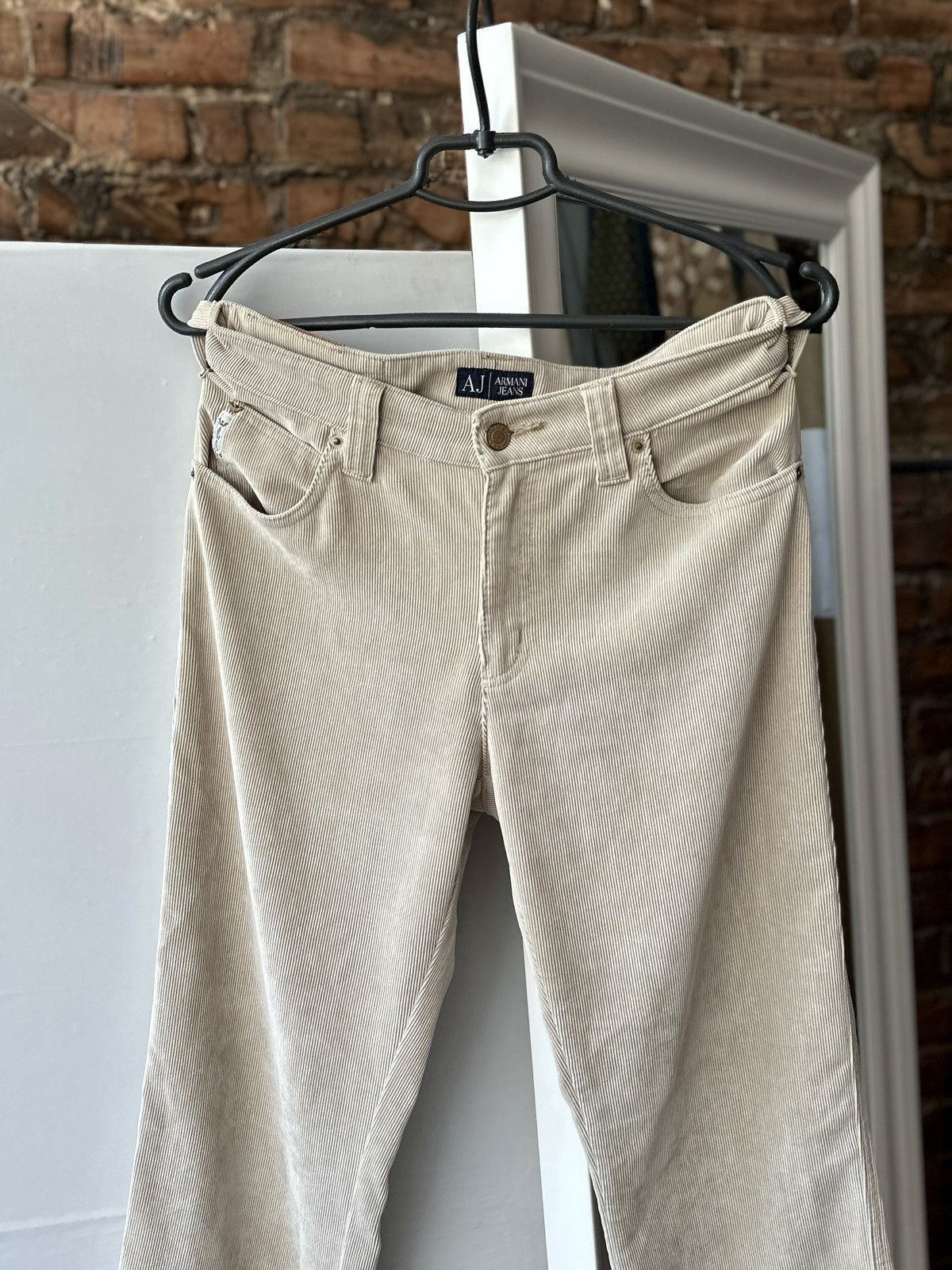 Armani × Giorgio Armani Women’s Jeans Armani Jeans Velvet Brown Size: 29 Size 29" - 4 Thumbnail