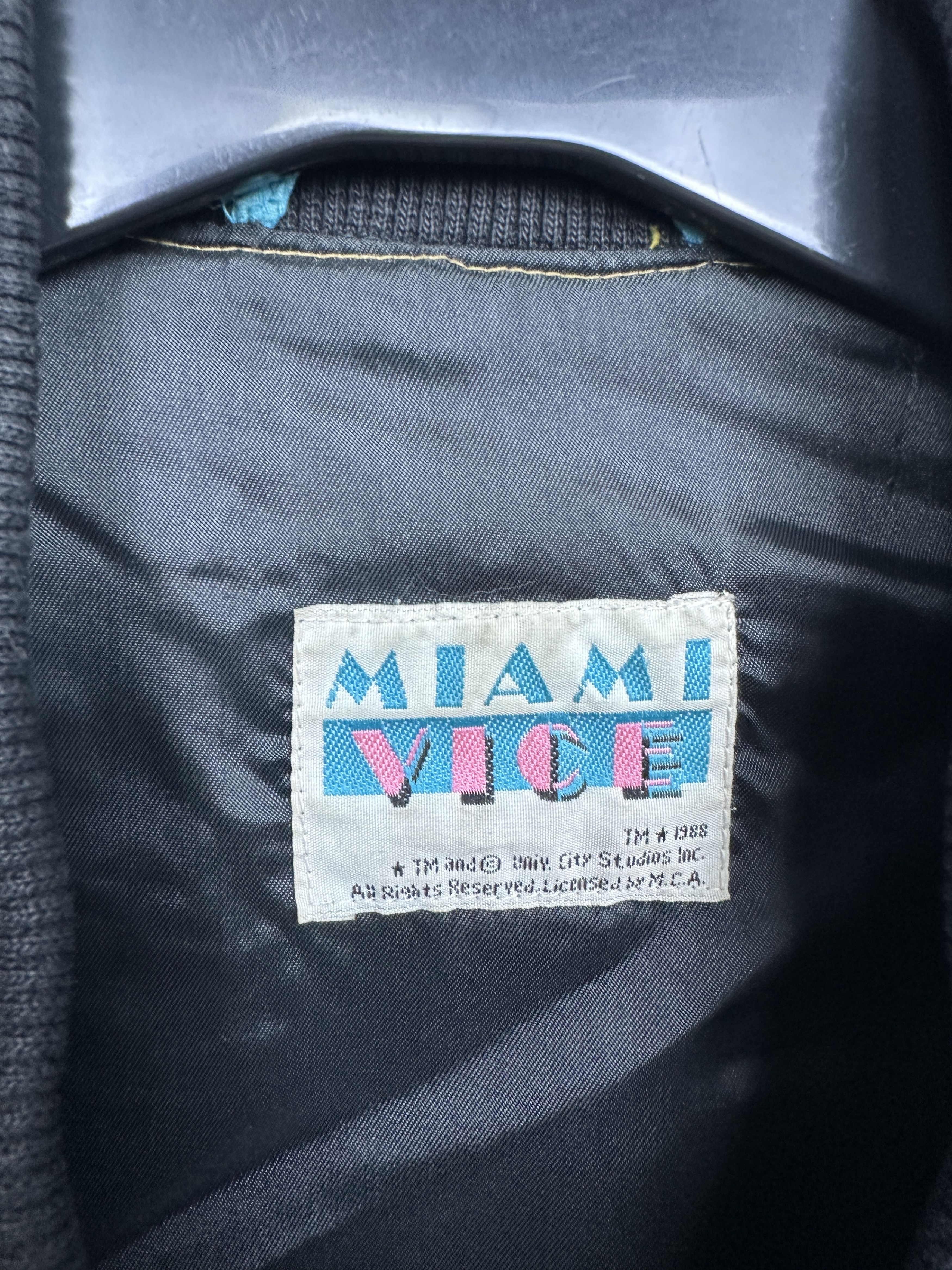 Universal Studios Miami Vice 1984 Vintage Universal Studios Mens Bomber Jacket Size US L / EU 52-54 / 3 - 4 Thumbnail