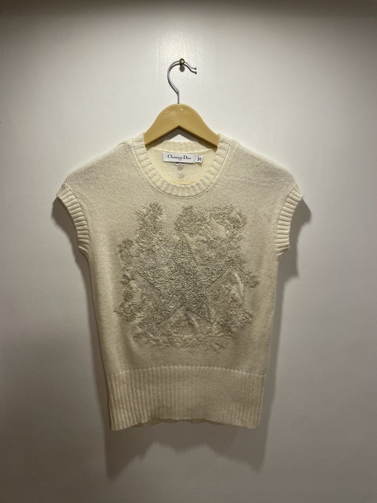 Dior Christian Dior Cruise Collection ecru cashmere knit sweater Size M / US 6-8 / IT 42-44 - 2 Thumbnail