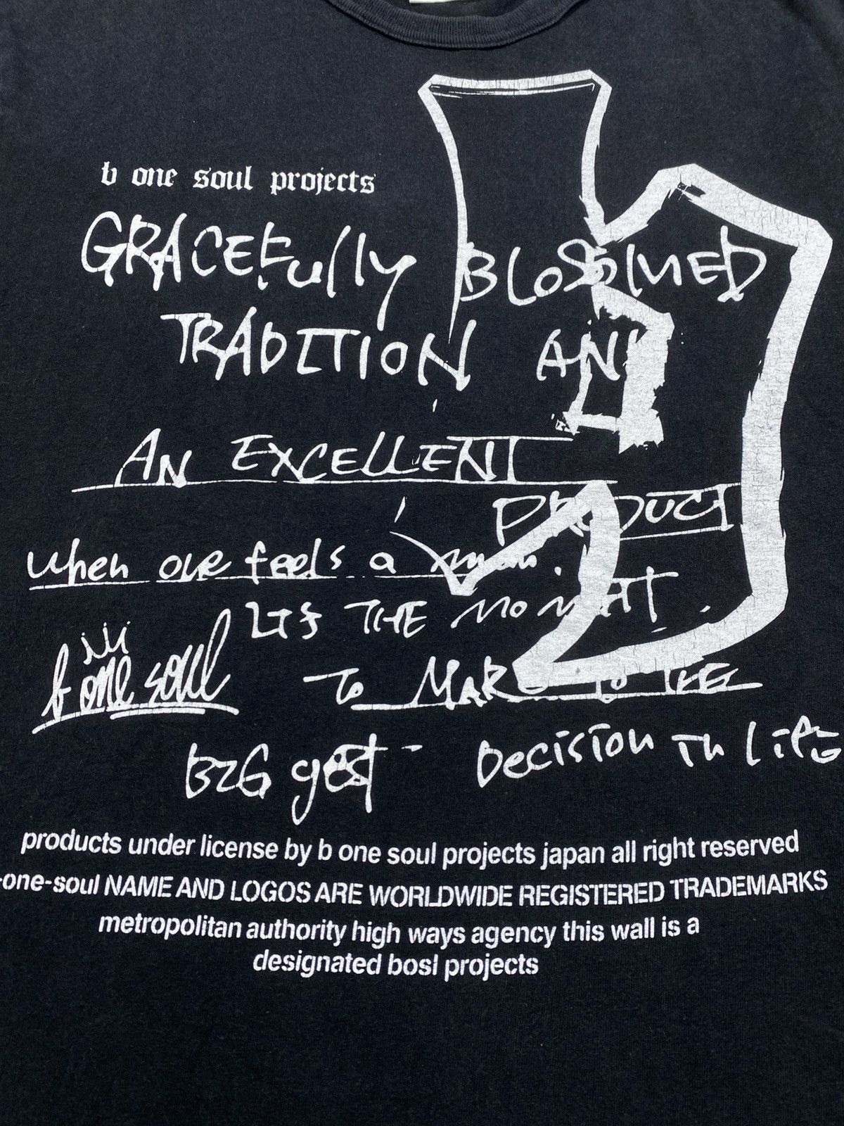 If Six Was Nine Japanese Gothic B one soul Poem punk Long slevee Size US M / EU 48-50 / 2 - 3 Thumbnail