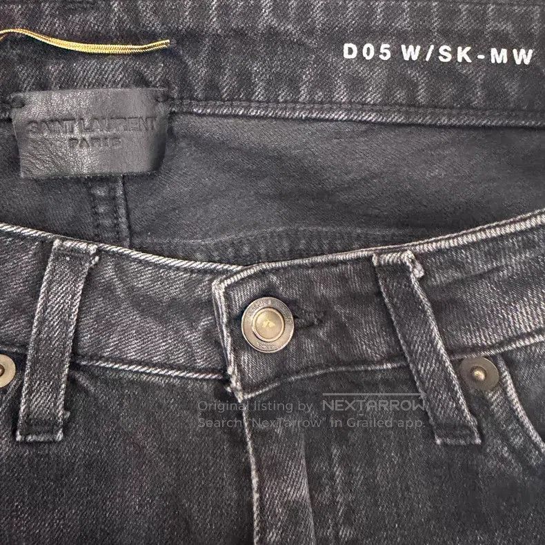 Saint Laurent Paris Saint Laurent Paris Black Basic Denim Jeans i Size US 26 / EU 42 - 2 Thumbnail