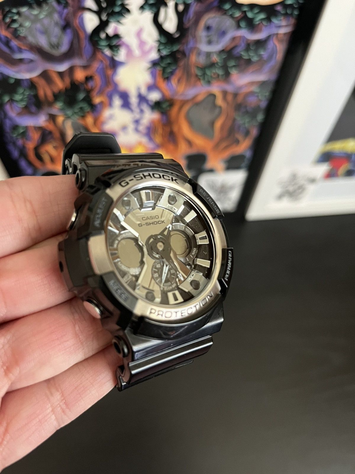 Casio × G Shock Casio G-Shock Mens GA200BW SILVER Size ONE SIZE - 3 Thumbnail