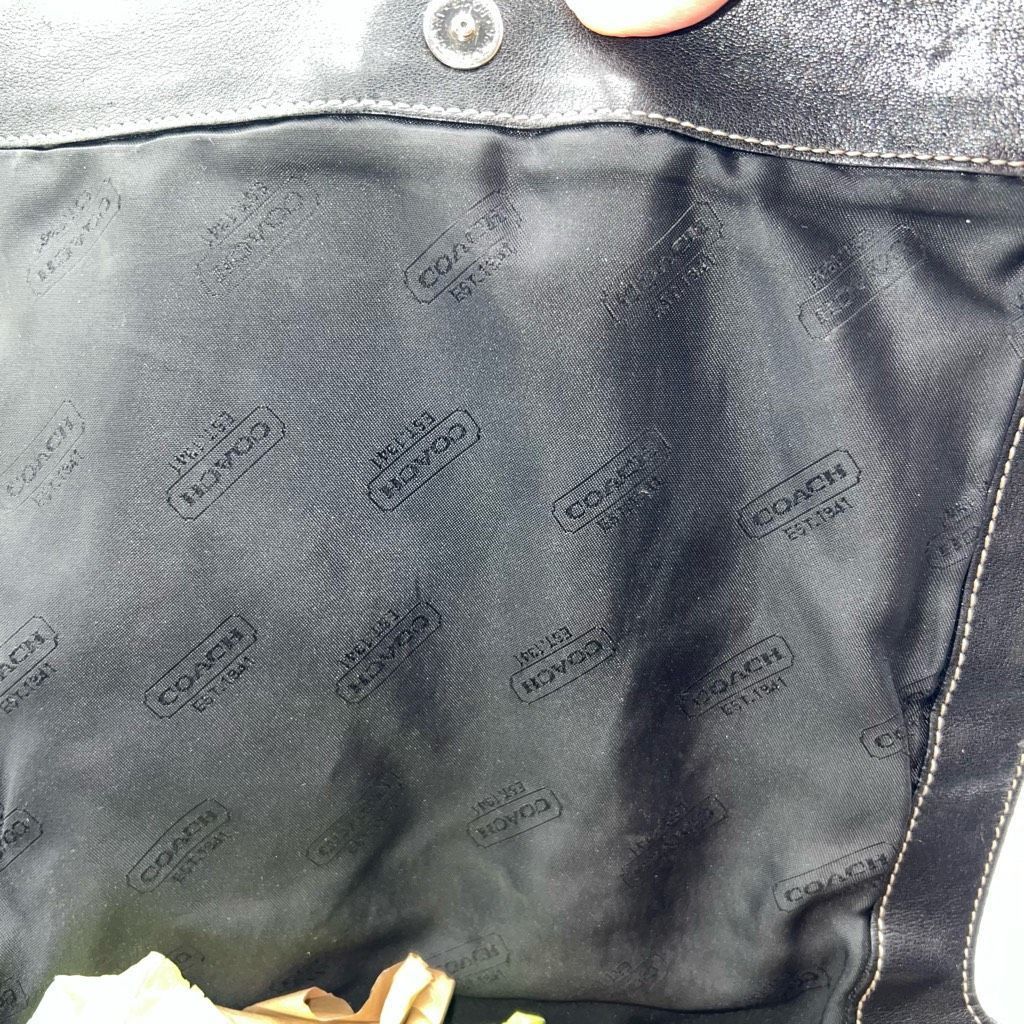Coach Coach Vintage Hamptons Black Leather Bag Size ONE SIZE - 7 Thumbnail