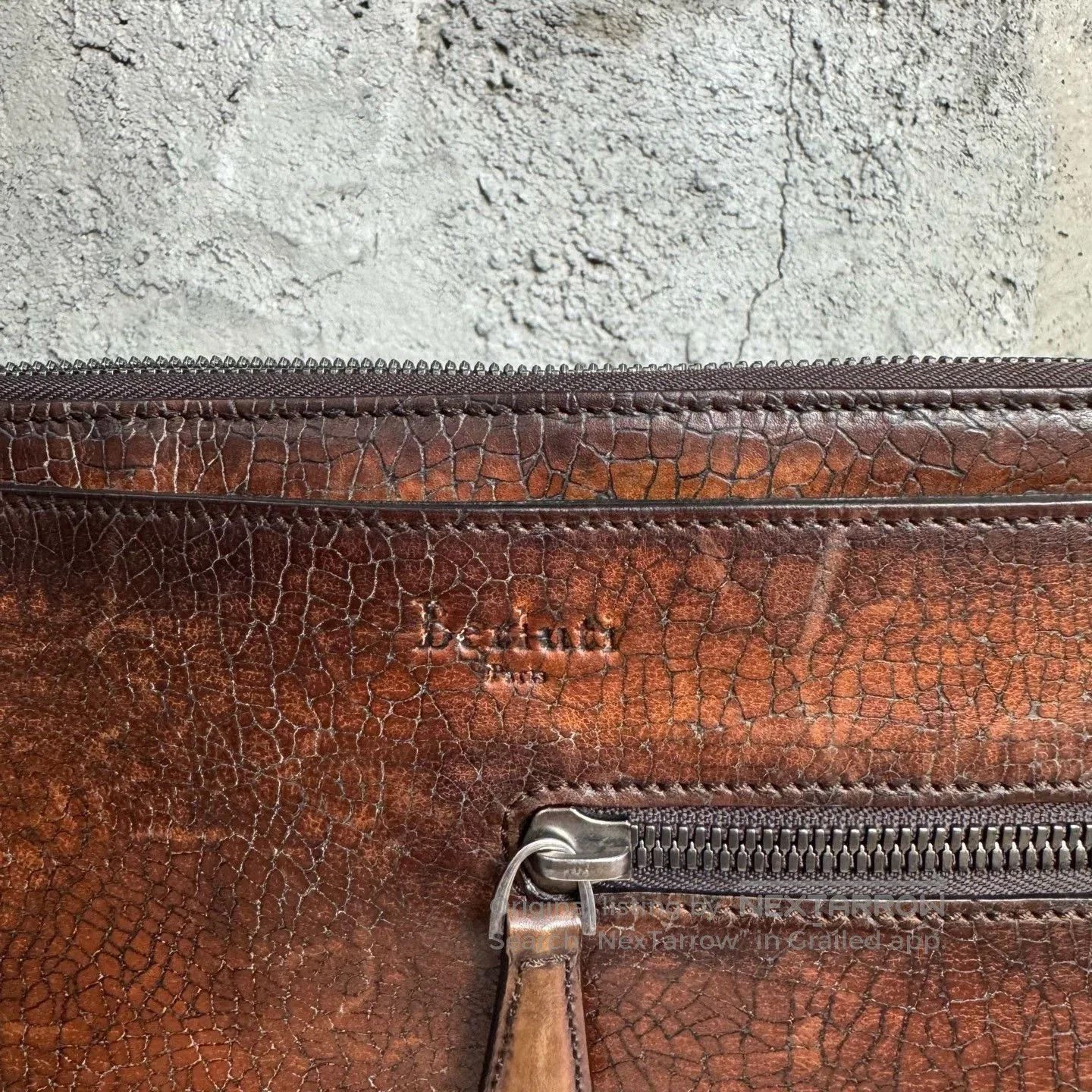 Berluti Berluti Crackle Texture Clutch Bag. Size ONE SIZE - 6 Thumbnail