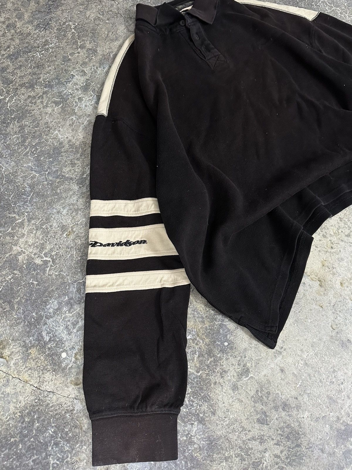 Harley Davidson × Vintage Vintage Harley Davidson Sweatshirt Polo Size US XL / EU 56 / 4 - 2 Thumbnail