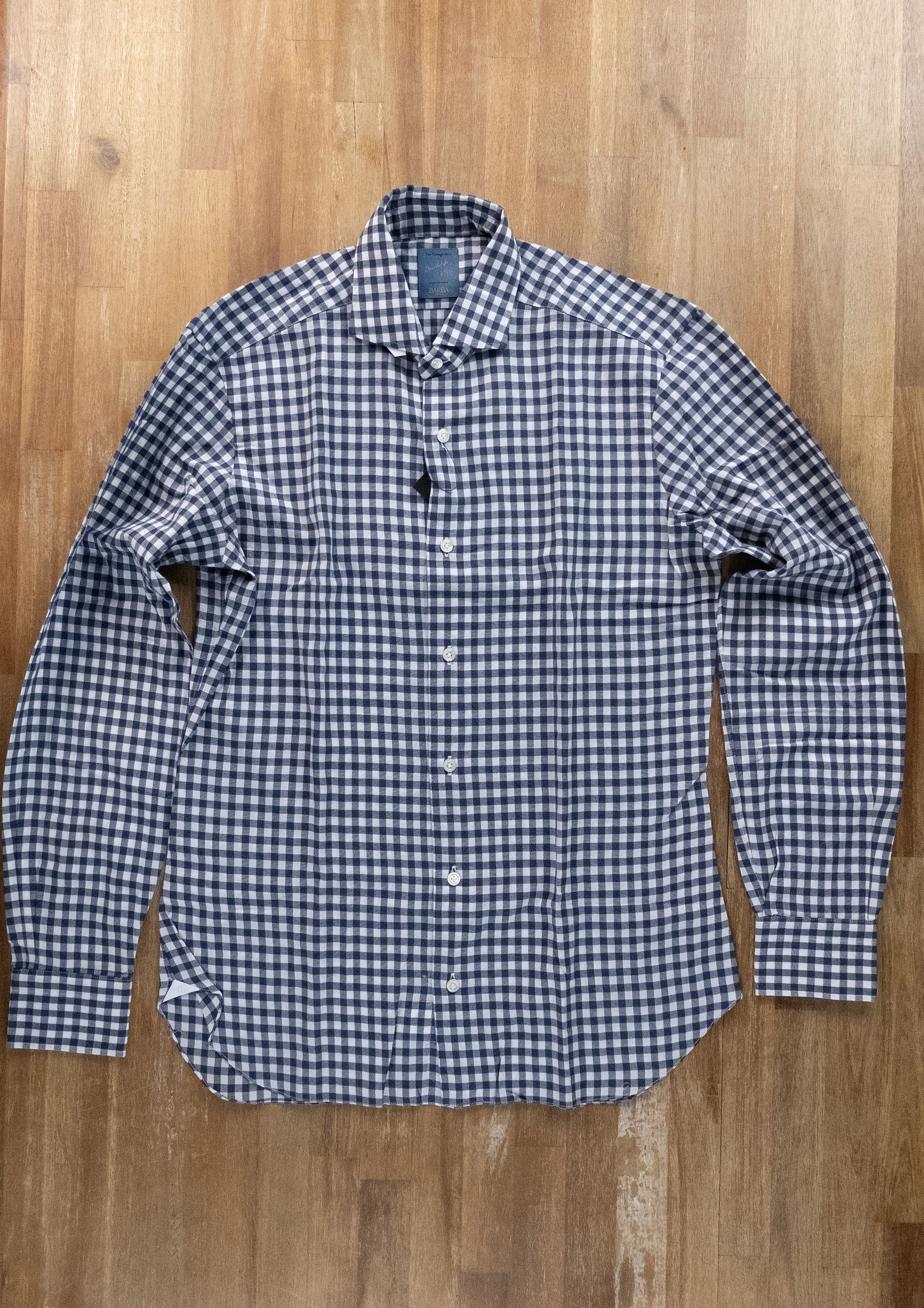 Barba Napoli BARBA Napoli Dandy Life blue white flannel cotton shirt 39 Size US M / EU 48-50 / 2 - 1 Thumbnail