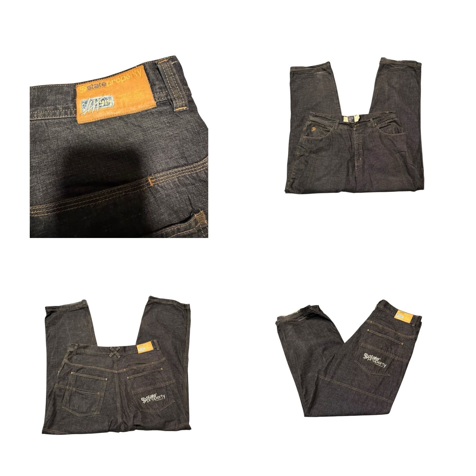 Vintage VINTAGE State Property Jeans 42x33 Wide-Leg Denim Hip Hop 2000s Baggy Men's Jeans 42x33 Size US 42 / EU 58 - 8 Thumbnail