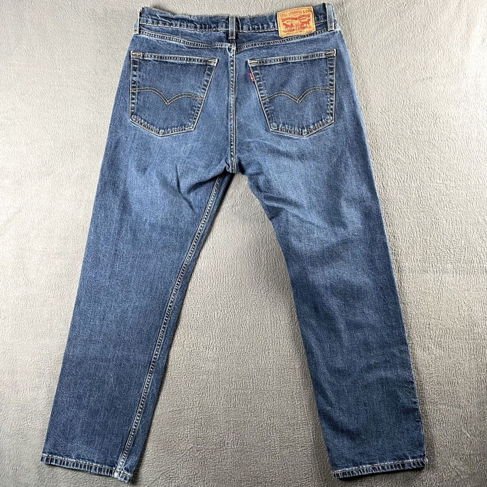 Levi's LEVIS 505 Mens Jeans 36x30 Regular Fit Straight Leg Denim Pants Blue M Medium Wash Comfortable Pockets 5-Pocket Design Mens Size US 36 / EU 52 - 5 Thumbnail