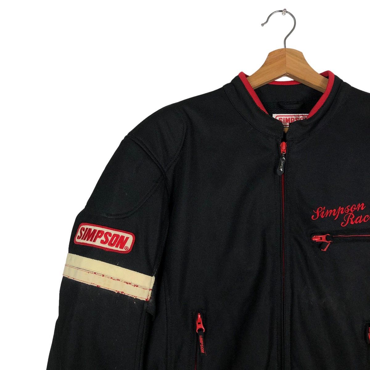 Hein Gericke 🔥Vintage Biker Jacket Racing Simpson Big Logo Safety Racer Size US L / EU 52-54 / 3 - 6 Thumbnail