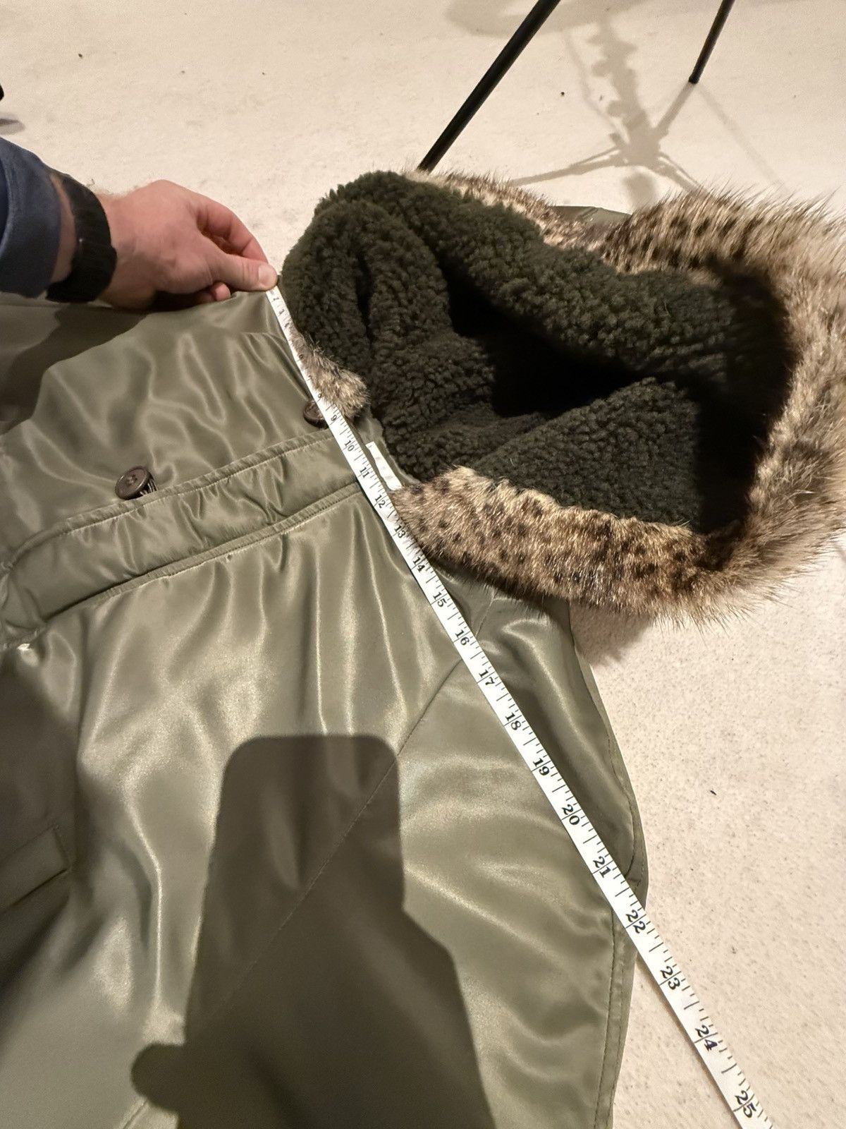 Saint Laurent Paris FW15 Saint Laurent fur hoodie MA-1 parka coat Hedi Slimane Size US L / EU 52-54 / 3 - 4 Thumbnail
