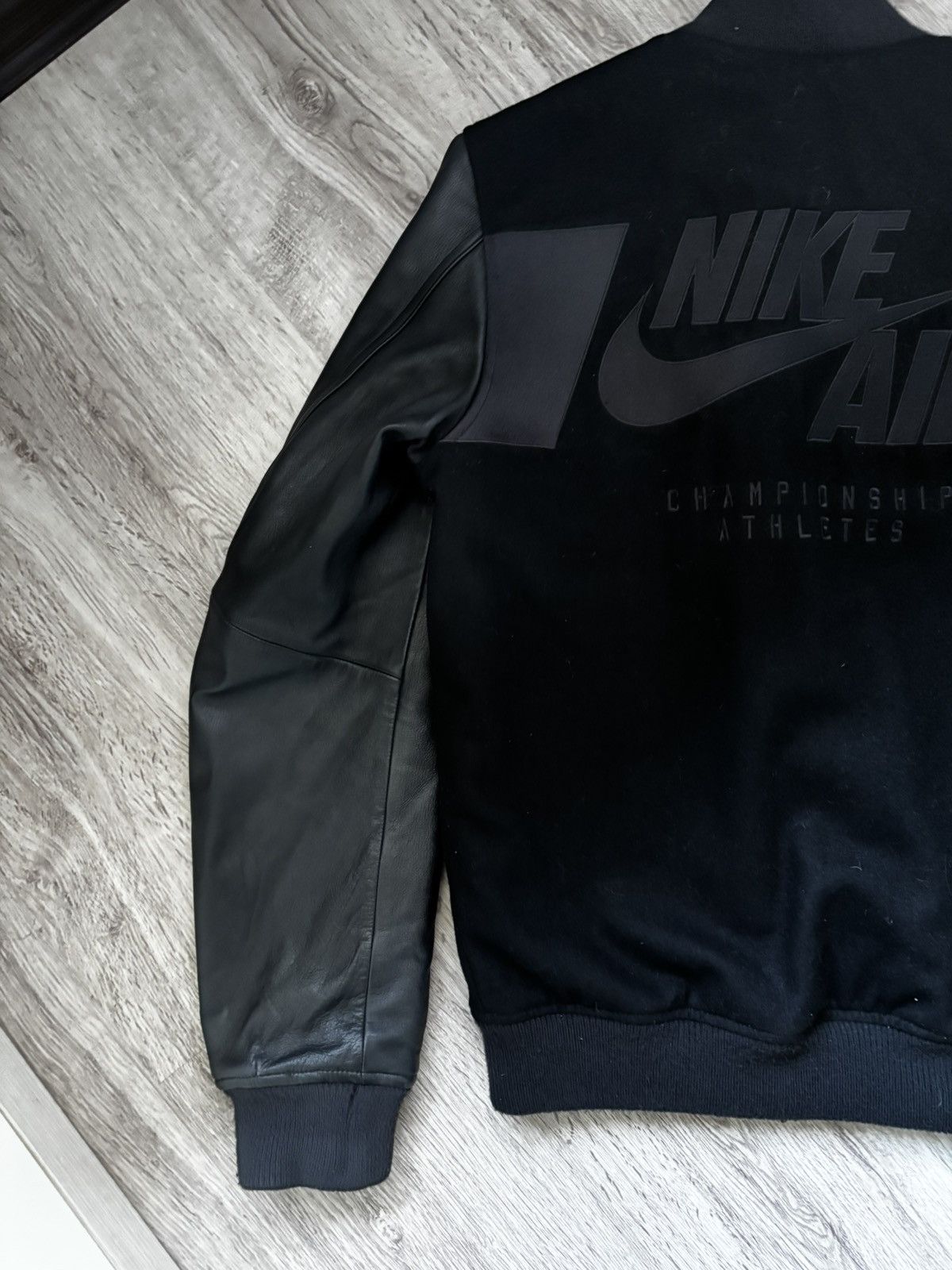 Nike NIKE Destroyer Leather & Wool Varsity Jacket 802644-010 Size US S / EU 44-46 / 1 - 19 Thumbnail