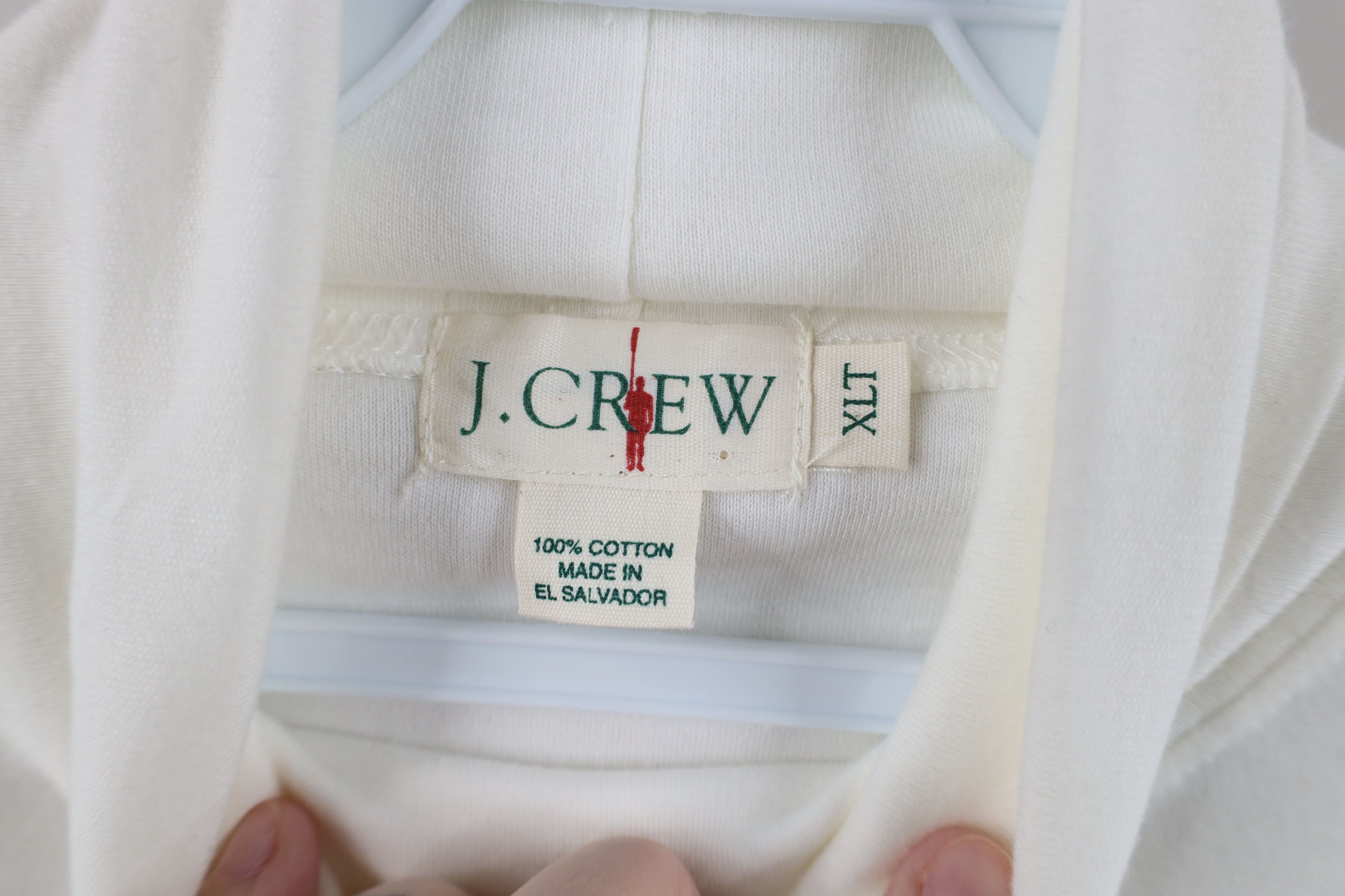 J.Crew Vintage 90s J Crew Soft Cotton Knit Turtleneck T-Shirt White Size US XL / EU 56 / 4 - 7 Thumbnail