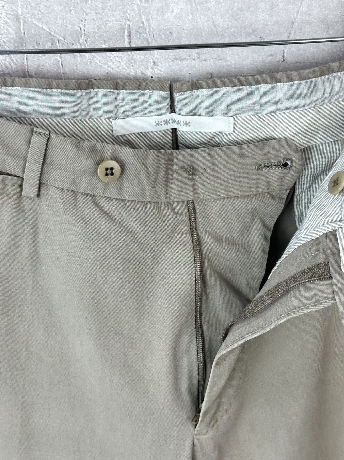 Ermenegildo Zegna Ermenegildo Zegna Slim-fit Beige Cotton Men’s Chino Pants Size US 36 / EU 52 - 9 Thumbnail
