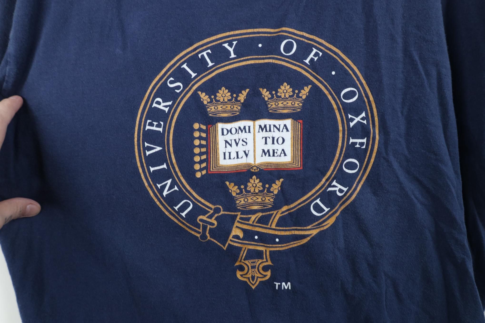 Vintage Vintage Y2K University of Oxford Short Sleeve T-Shirt Cotton Size US XL / EU 56 / 4 - 4 Thumbnail