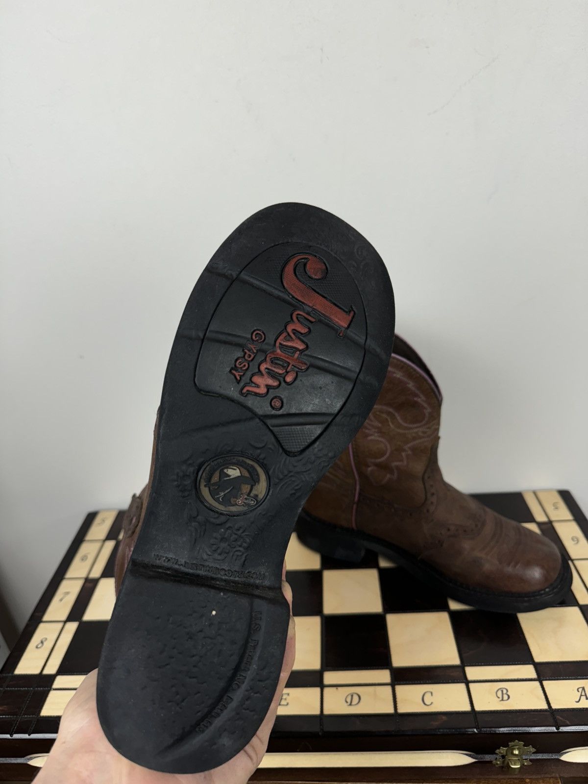 Tony Lama Vintage cowboy boots Justin USA Texas original retro item Size US 9 / IT 39 - 4 Thumbnail