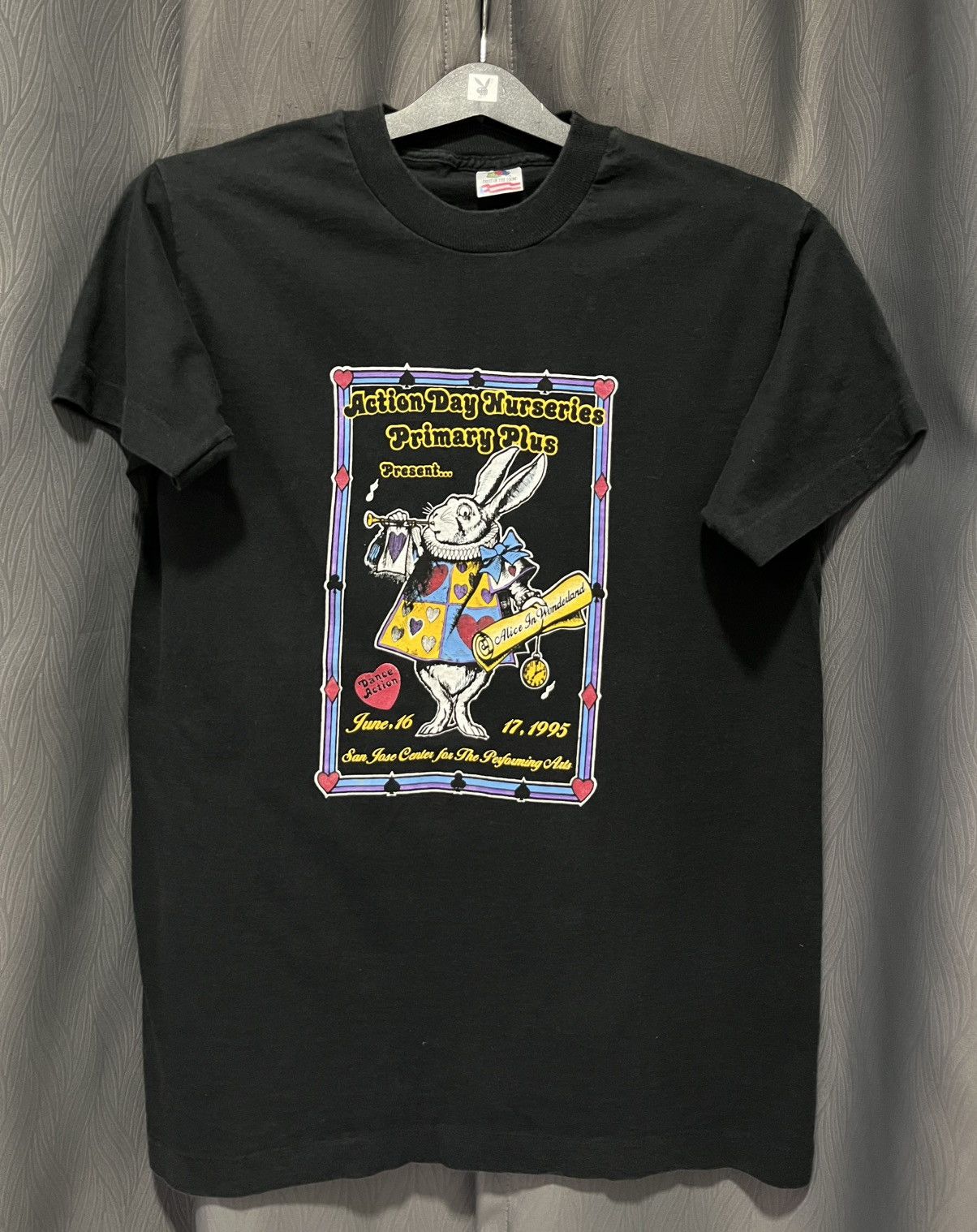Anime × Vintage White Rabbit Card Suit Alice in Wonderland Action Day 90s Size US M / EU 48-50 / 2 - 1 Thumbnail