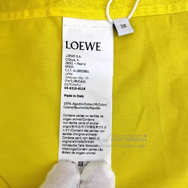 Loewe Loewe Yellow Logo Hidden Pattern Printed Cotton Hooded Dra Size XS / US 0-2 / IT 36-38 - 7 Thumbnail