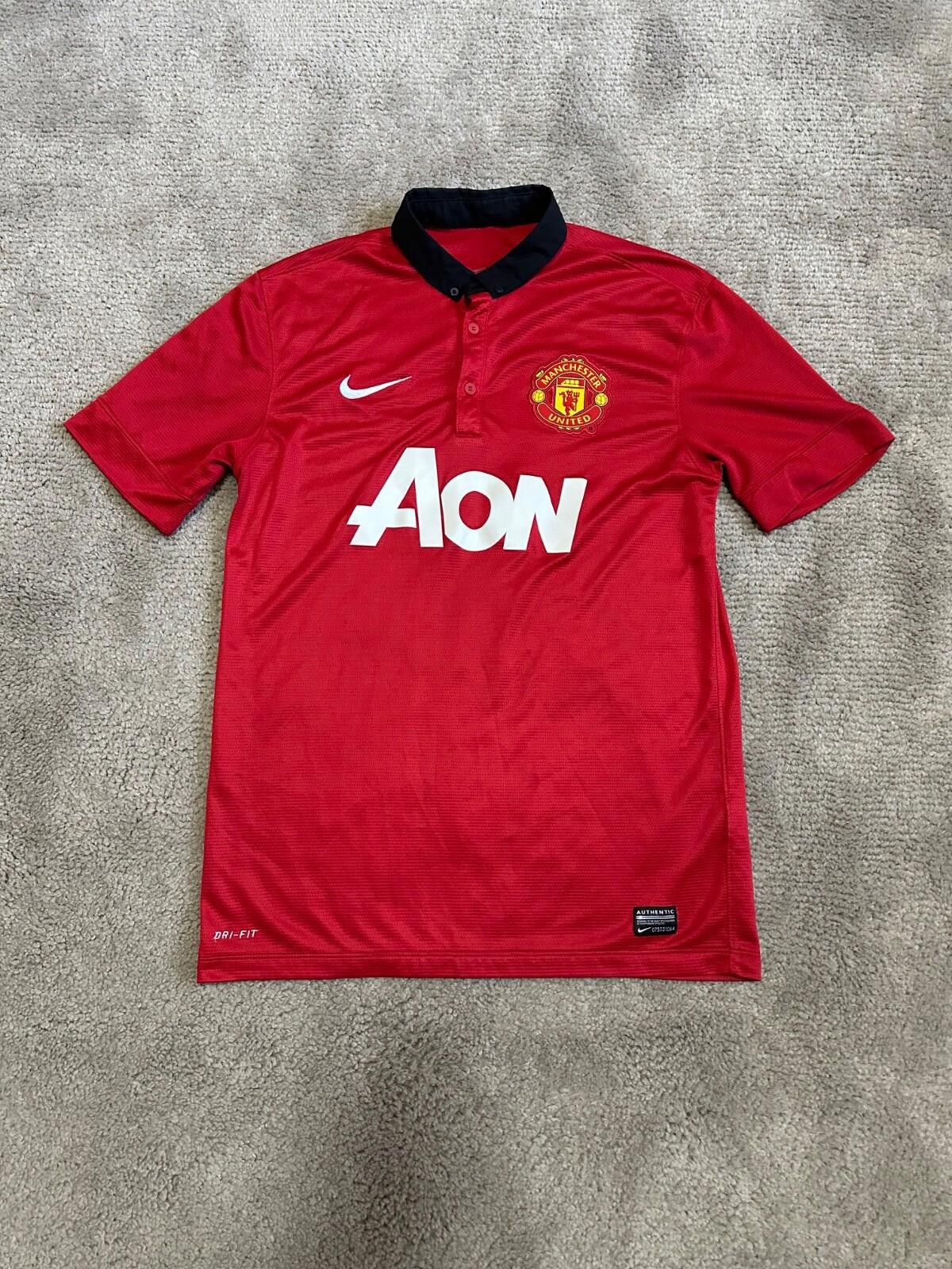 Nike ROONEY #10 MANCHESTER UNITED 2013/14 FOOTBALL SHIRT SOCCER Size US M / EU 48-50 / 2 - 1 Thumbnail