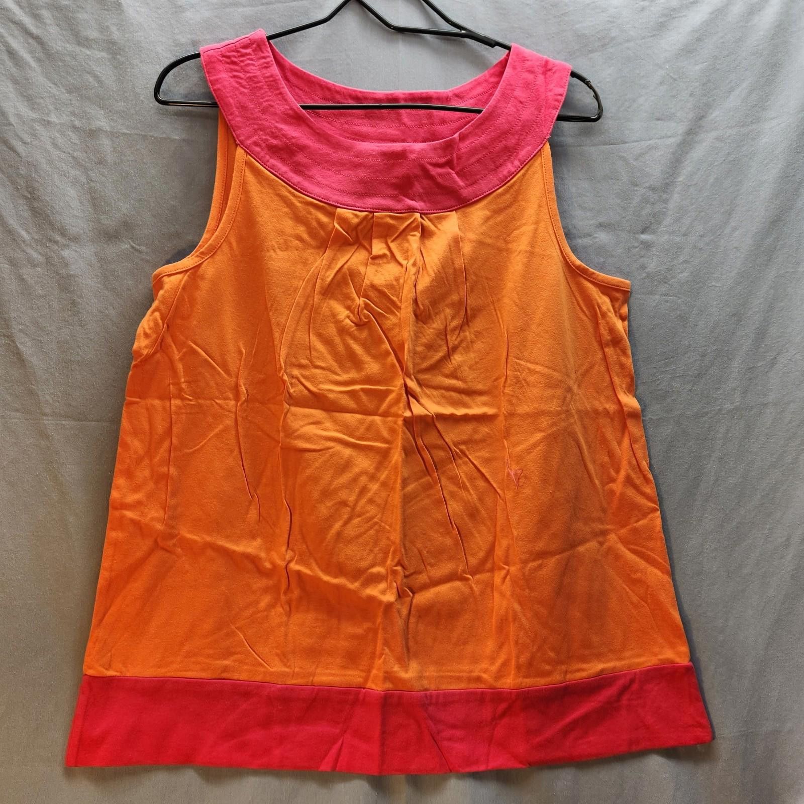 Designer Chadwick's Cotton Tank Orange Size Large NWOT Size L / US 10 / IT 46 - 1 Thumbnail