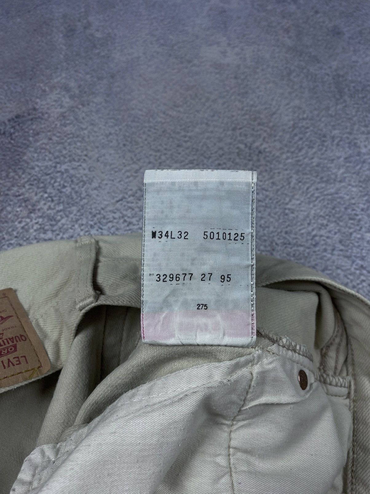 Levi's × Vintage Levis 501 Vintage Beige Jeans Size US 32 / EU 48 - 14 Thumbnail