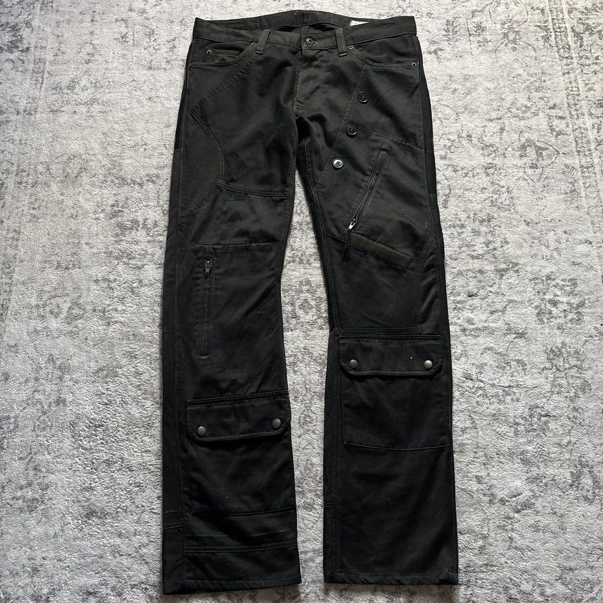 20471120 20471120 Paper Reconstructed Military Cargo Pants Black | 35 Size US 35 - 1 Thumbnail