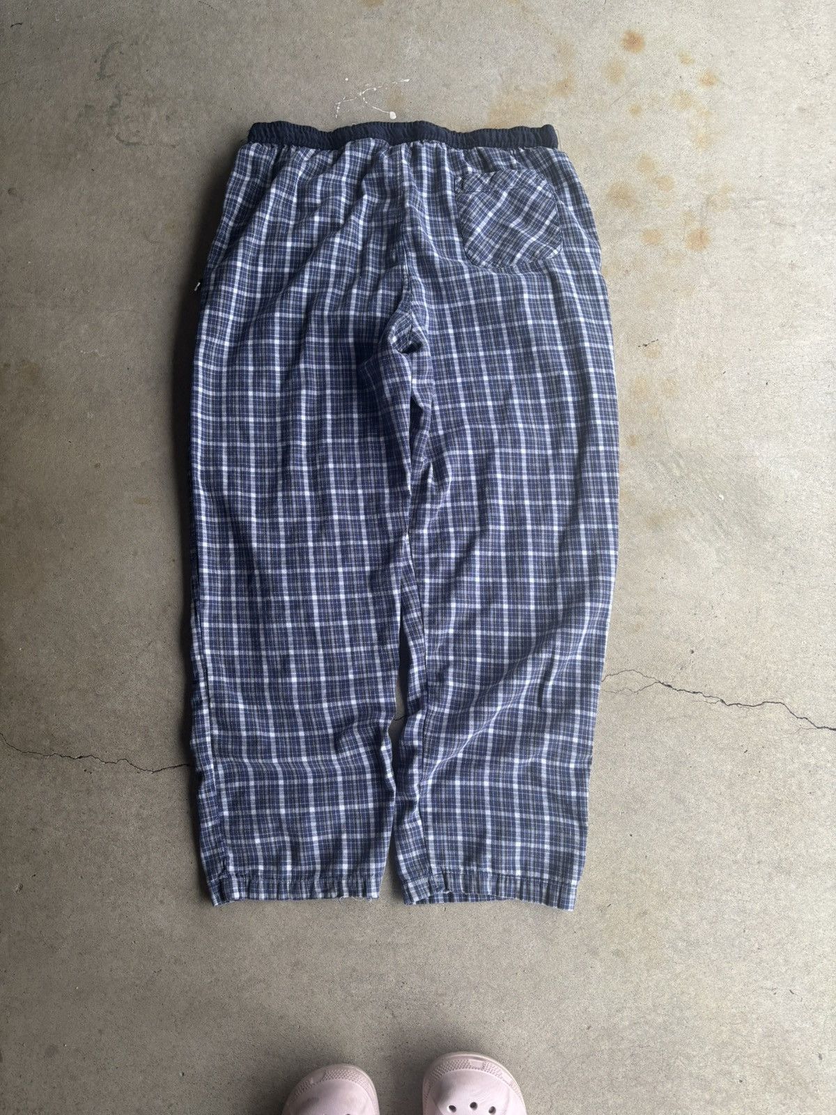 Pierre Cardin Vintage Pierre Cardin Blue Plaid Wide Leg PJ Pants Size US 34 / EU 50 - 2 Thumbnail