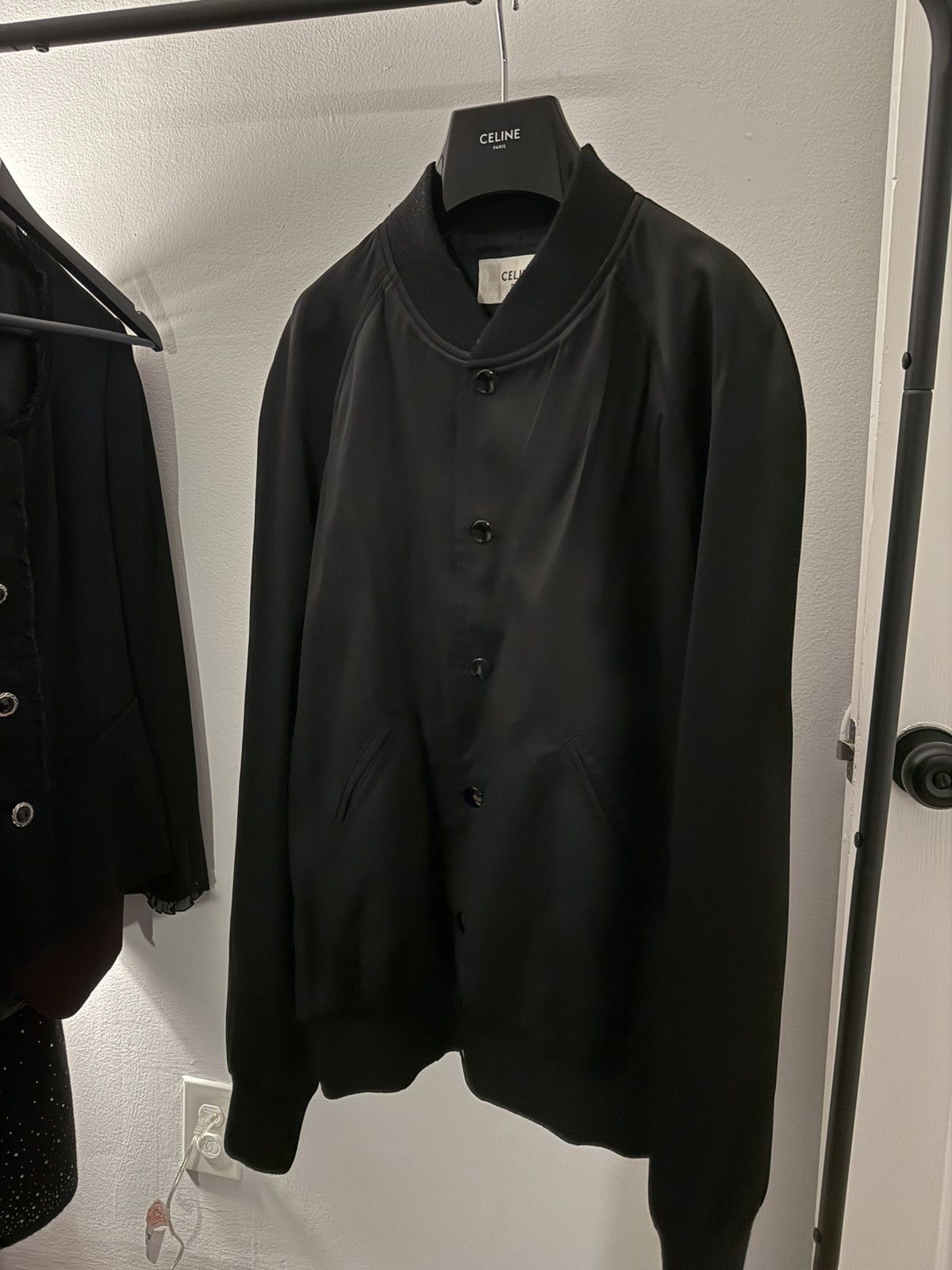 Celine Rare Satin Hedi Celine SS22 Gothic Embroidered Jacket Size US M / EU 48-50 / 2 - 2 Thumbnail