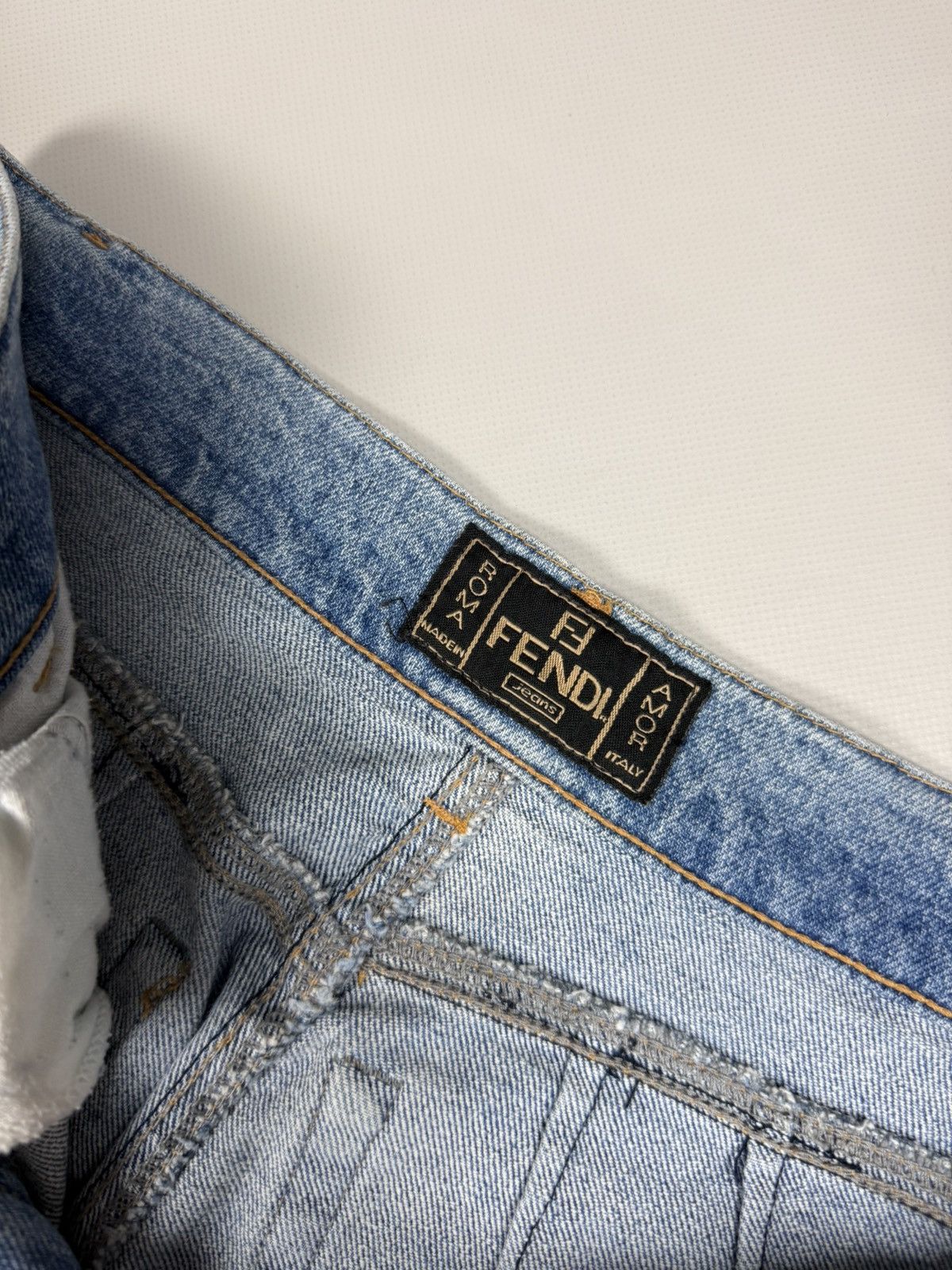 Fendi × Vintage Fendi Vintage Ladies Denim Jeans Size 31" - 12 Thumbnail