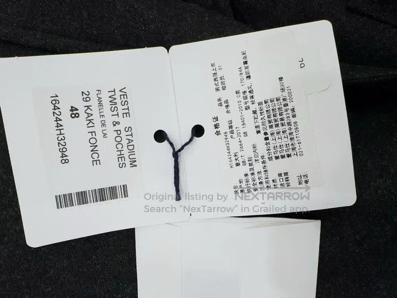 Hermes Hermes Black Woolen Men's Suit Jacket Size 48R - 9 Thumbnail
