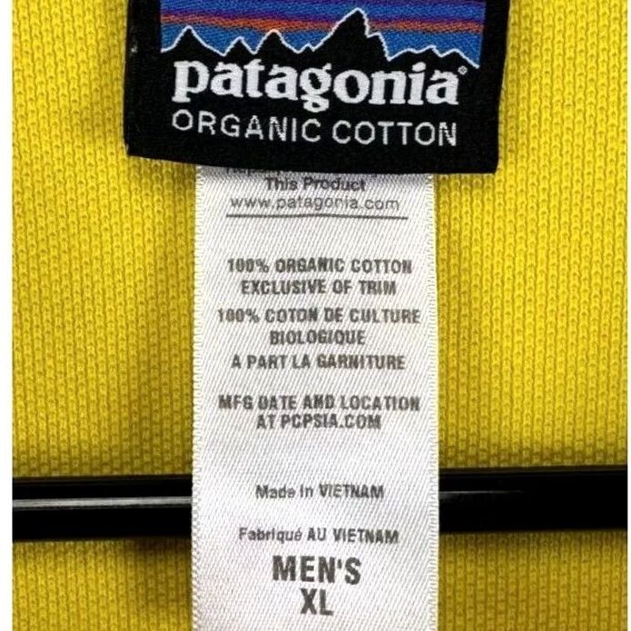 Patagonia Patagonia Polo Shirt Mens XL Yellow 100% Organic Cotton Rugby Casual Logo Short Sleeve Size US XL / EU 56 / 4 - 3 Thumbnail