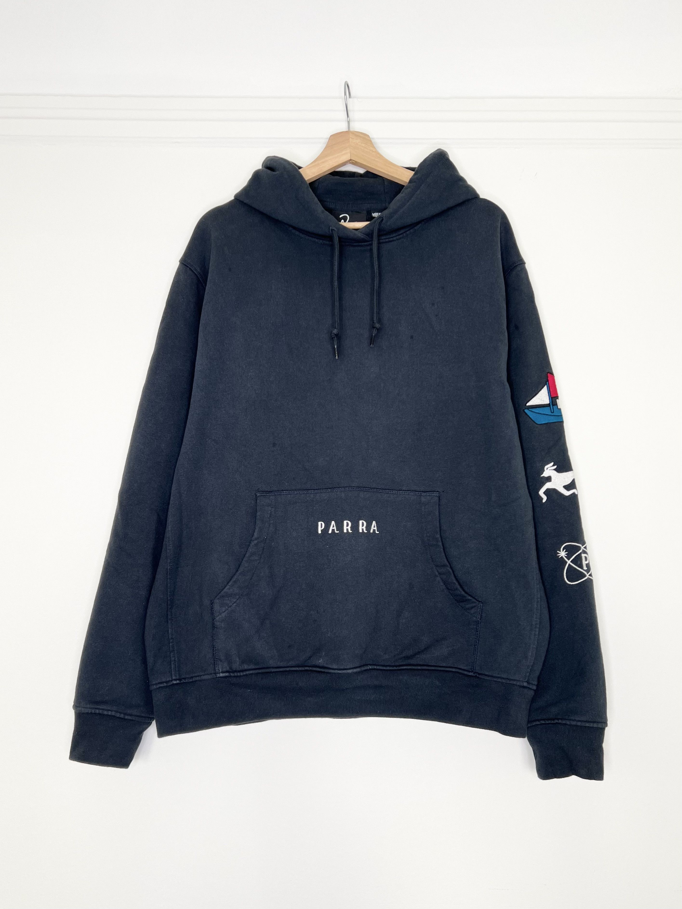 By Parra By Parra Paper Dog Systems Hooded Sweatshirt Navy Size L Size US L / EU 52-54 / 3 - 1 Thumbnail
