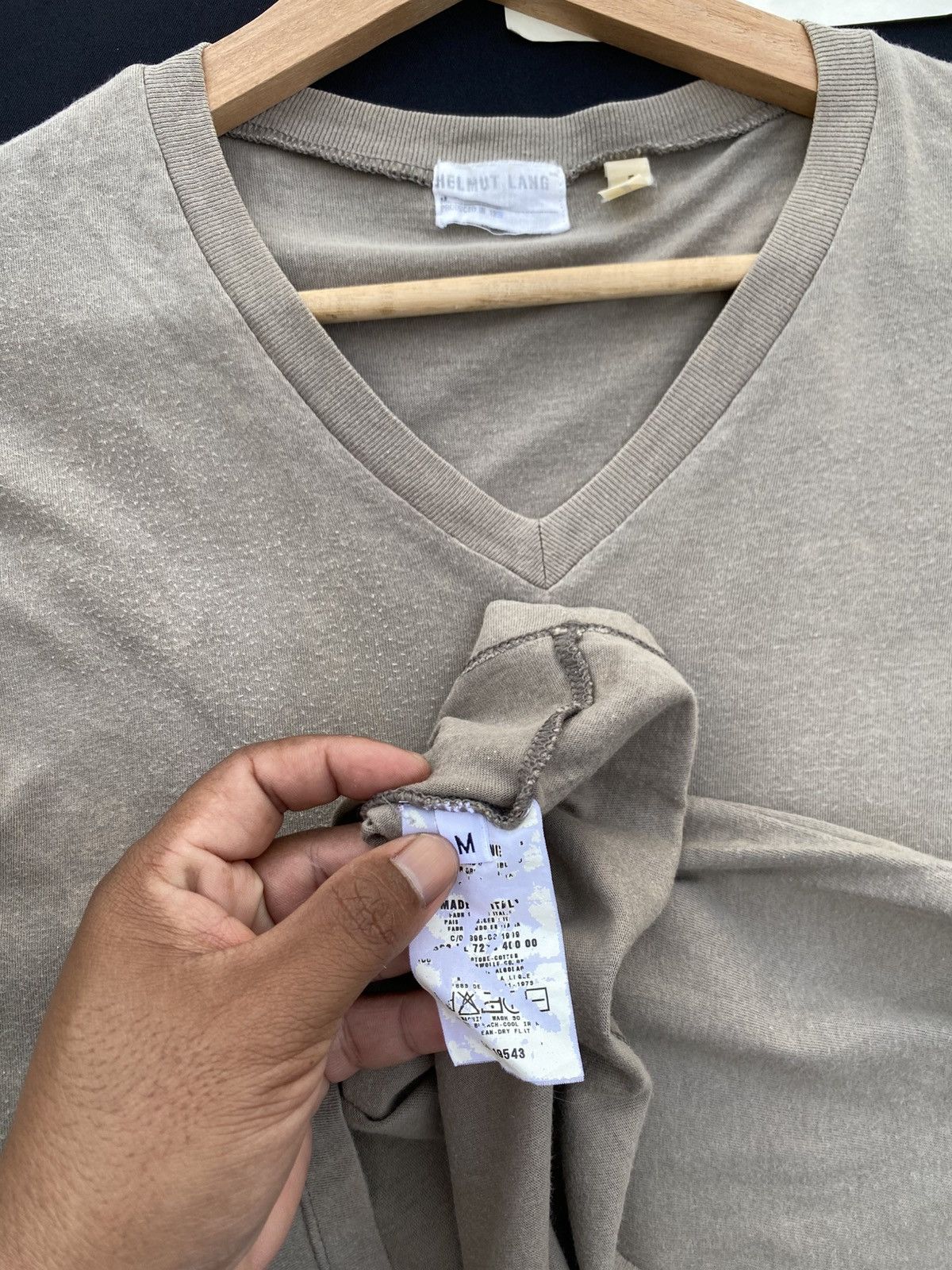 Helmut Lang Rare Vintage Helmut Lang Produced 1998 Brown Plain Tshirt Size US M / EU 48-50 / 2 - 16 Thumbnail