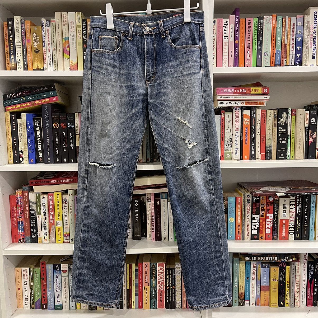 image of Vintage Levis 501 Distressed Denim, Men's (Size 34)