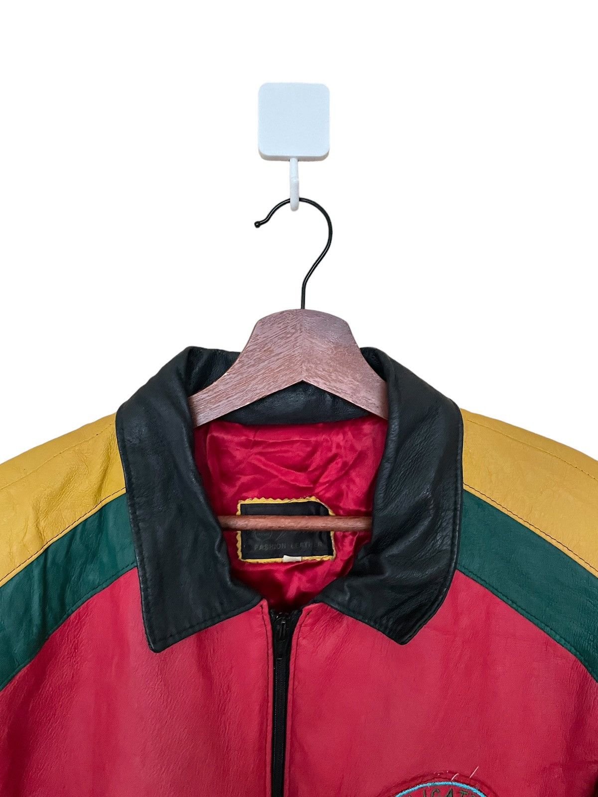 Vintage Vintage Brand Valina Multi Colour Leather Jacket 1980s Size US M / EU 48-50 / 2 - 9 Thumbnail