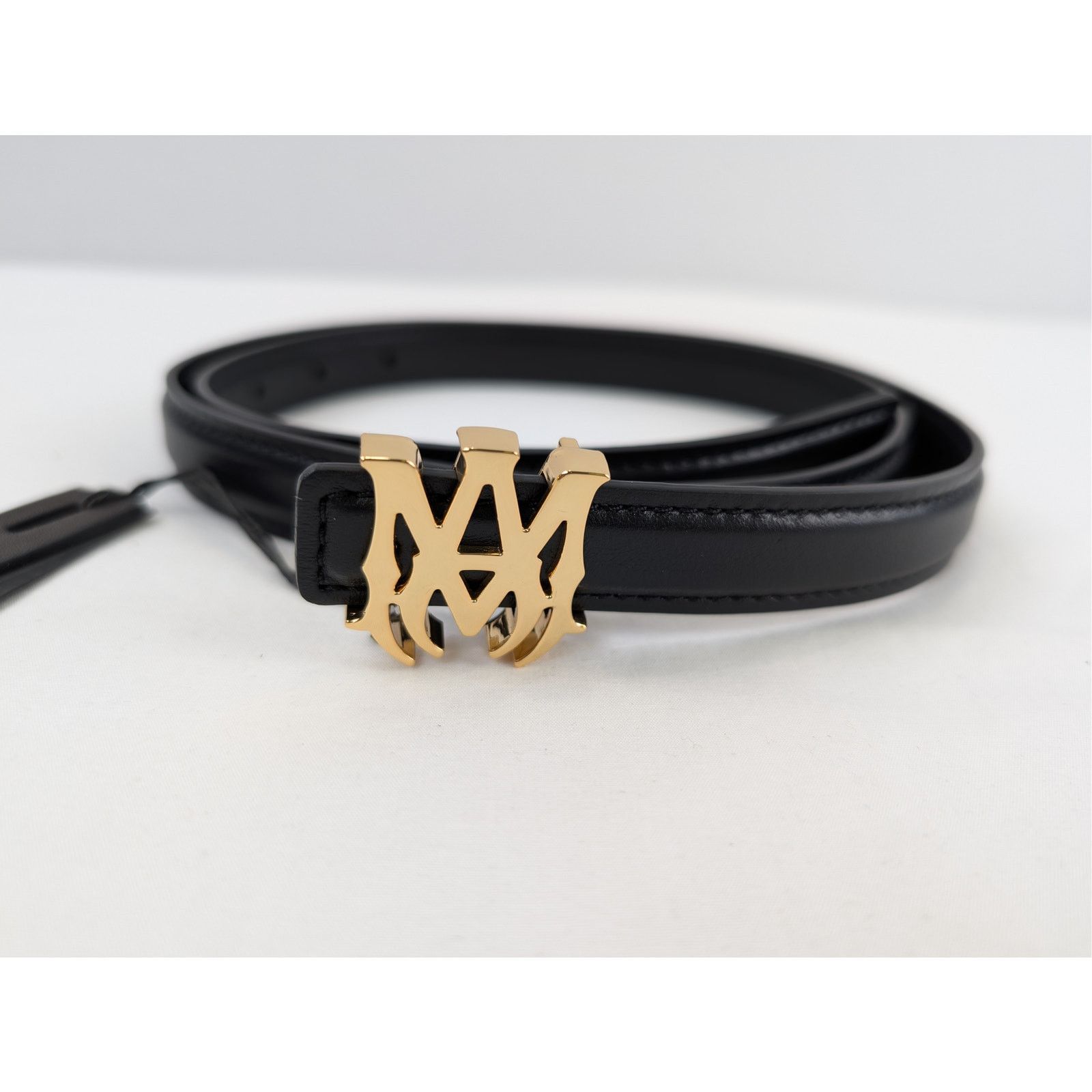Amiri o1rshd1 Size: 85cm / MA 2 Cm Belt in Gold/Black Size 34 - 2 Thumbnail