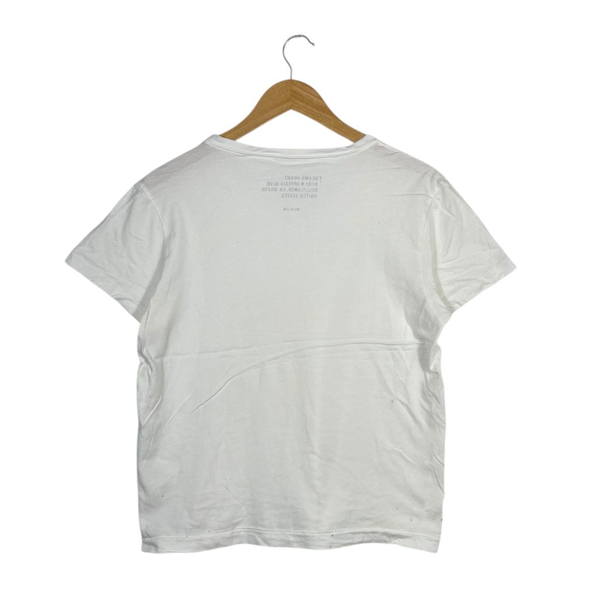 Beams Plus Beams Heart White V-Neck Minimal Tee Japanese Designer Size US M / EU 48-50 / 2 - 4 Thumbnail