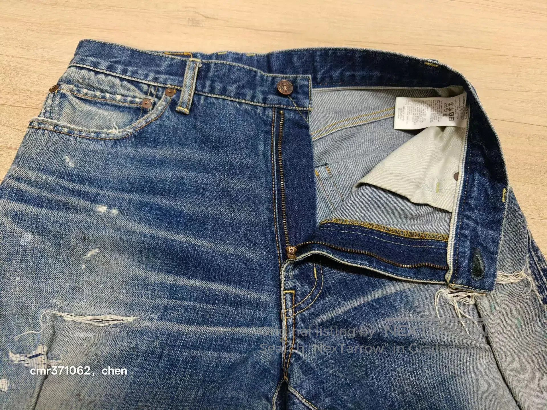 Visvim Blue Distressed Denim Jeans Size 30. Size US 30 / EU 46 - 5 Thumbnail