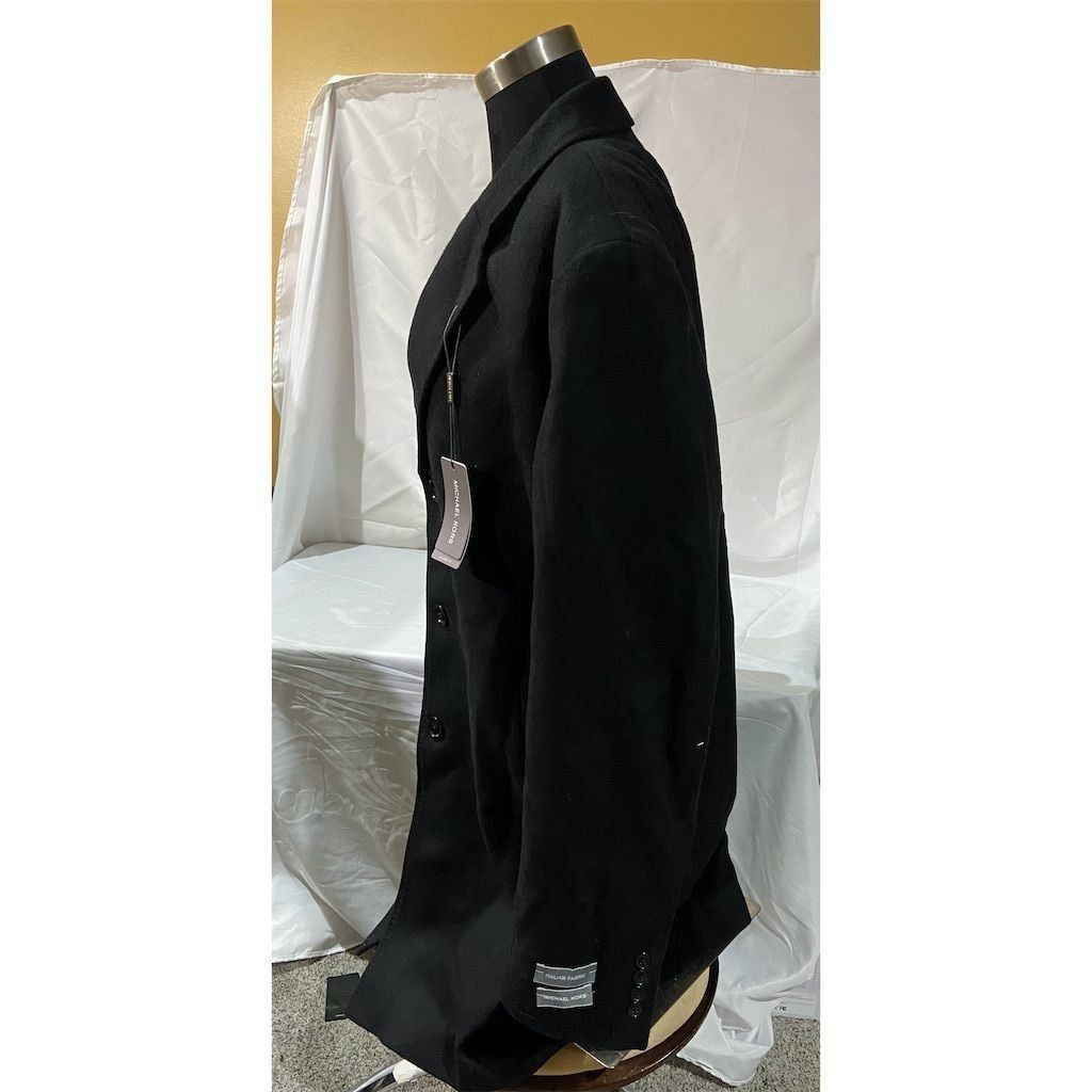 Michael Kors Michael Kors Men's Black Wool Cashmere Overcoat Size 44R Size US XL / EU 56 / 4 - 4 Thumbnail