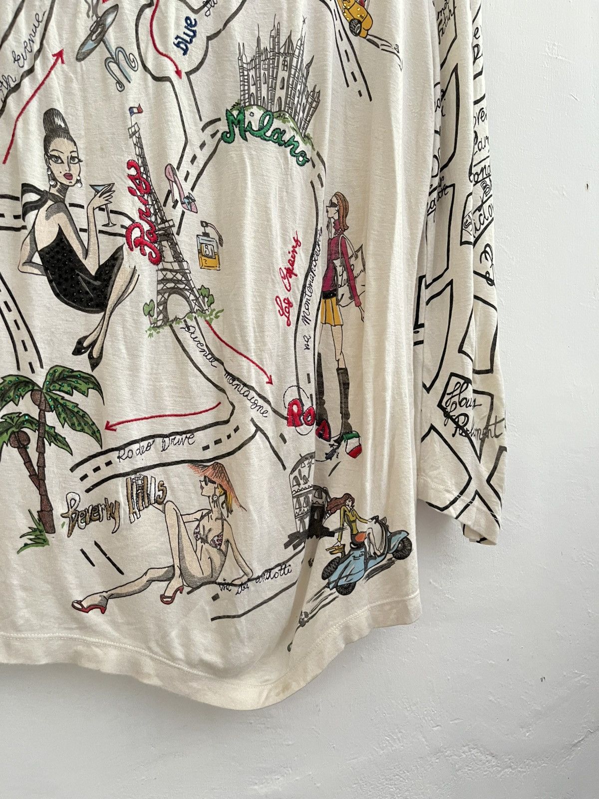 Les Copains Les copains road street vacation glitter tshirt Size US M / EU 48-50 / 2 - 4 Thumbnail