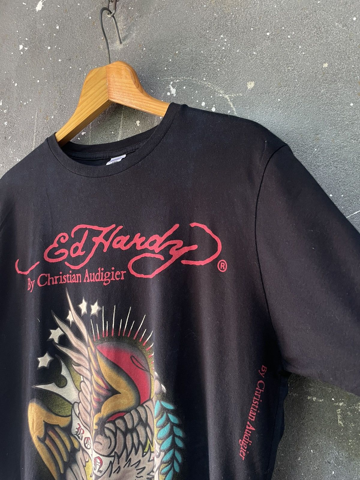 Ed Hardy Ed Hardy By Christian Audigier T-Shirt Y2K Eagle Print Logo Size US L / EU 52-54 / 3 - 7 Thumbnail