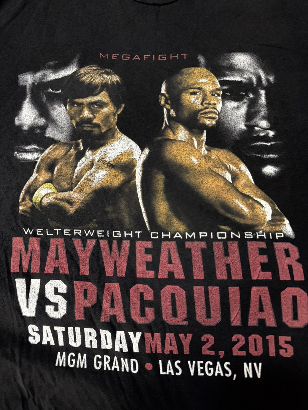 Vintage Mayweather vs Pacquiao 1 Boxing T Shirt Size US L / EU 52-54 / 3 - 3 Thumbnail