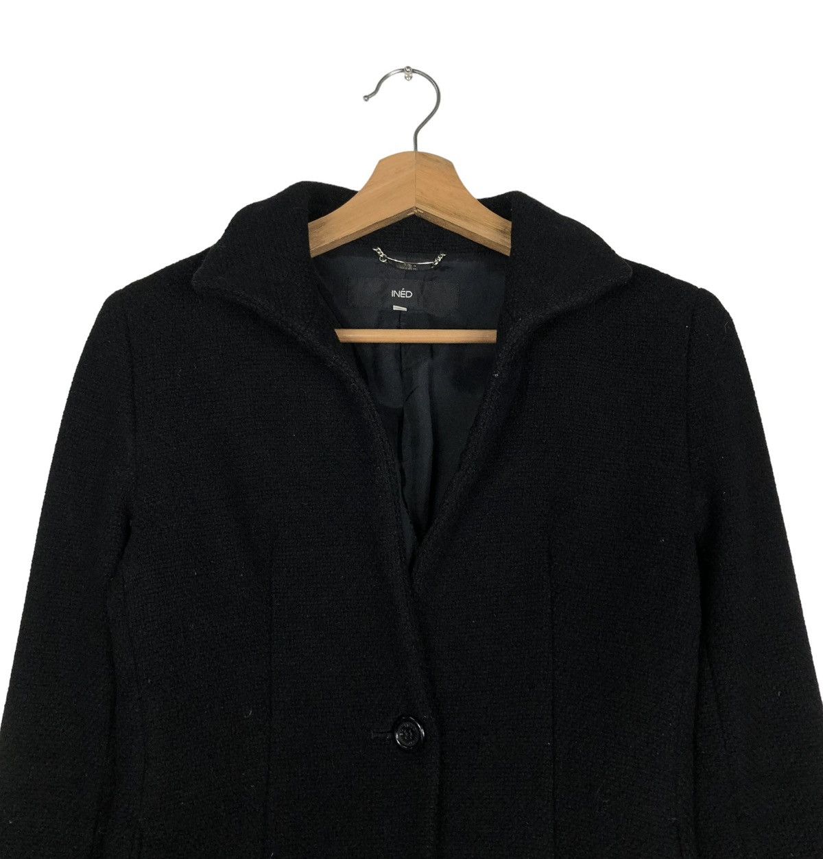 Japanese Brand 🔥RICH BLACK CROPPED WOOL JACKET INED JAPAN Size M / US 6-8 / IT 42-44 - 2 Thumbnail