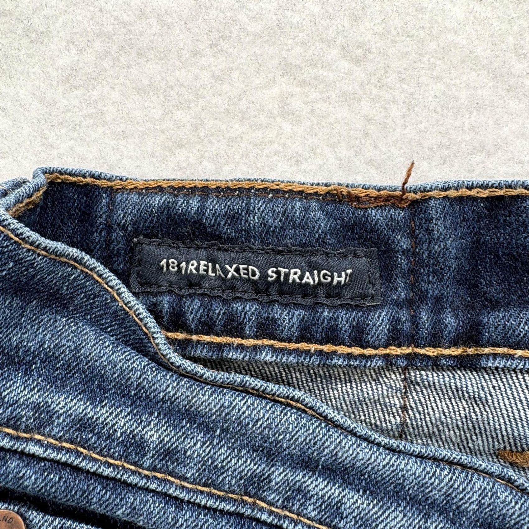 Lucky Brand Lucky Brand 181 Relaxed Straight Jeans Mens 44x34 Blue Medium Wash Stretch Denim Size US 44 / EU 60 - 4 Thumbnail