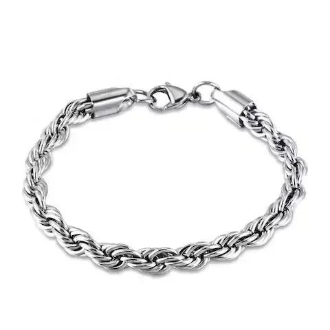 Jewelry Chain Link Braid Bracelet Punk Jewelry Style Fashion Casual Size ONE SIZE - 4 Thumbnail