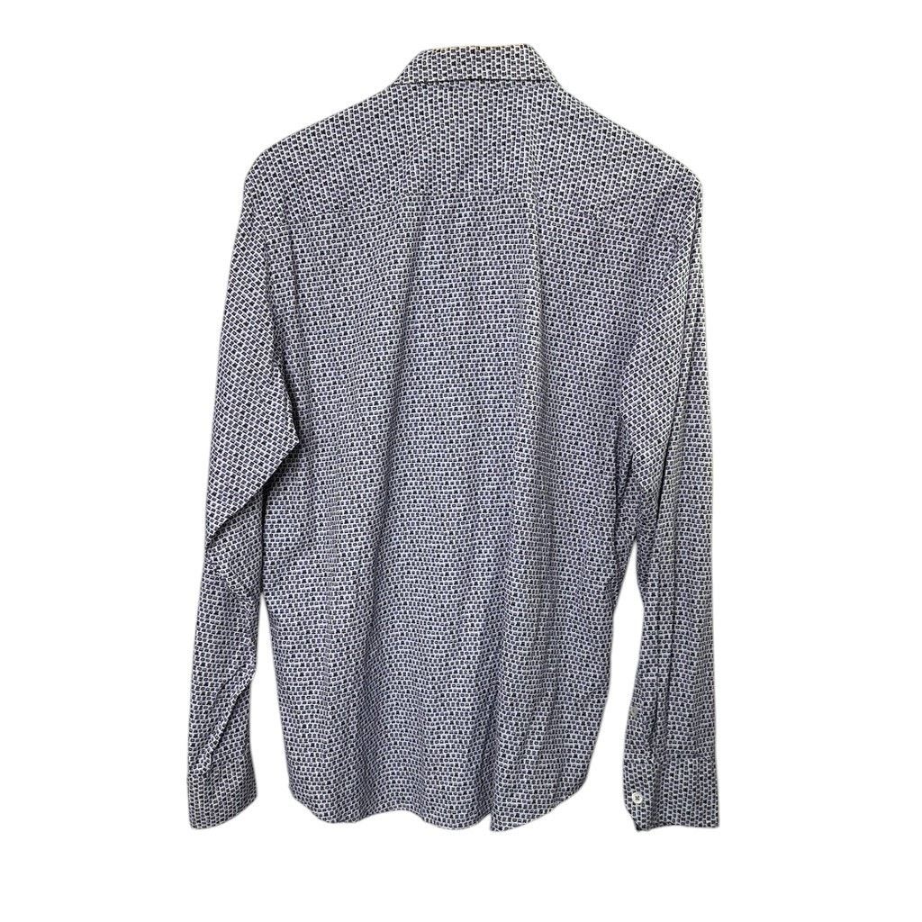 BUGATCHI Bugatchi Purple Tiny Computer Print Button-Up Shirt Medium Size US M / EU 48-50 / 2 - 4 Thumbnail