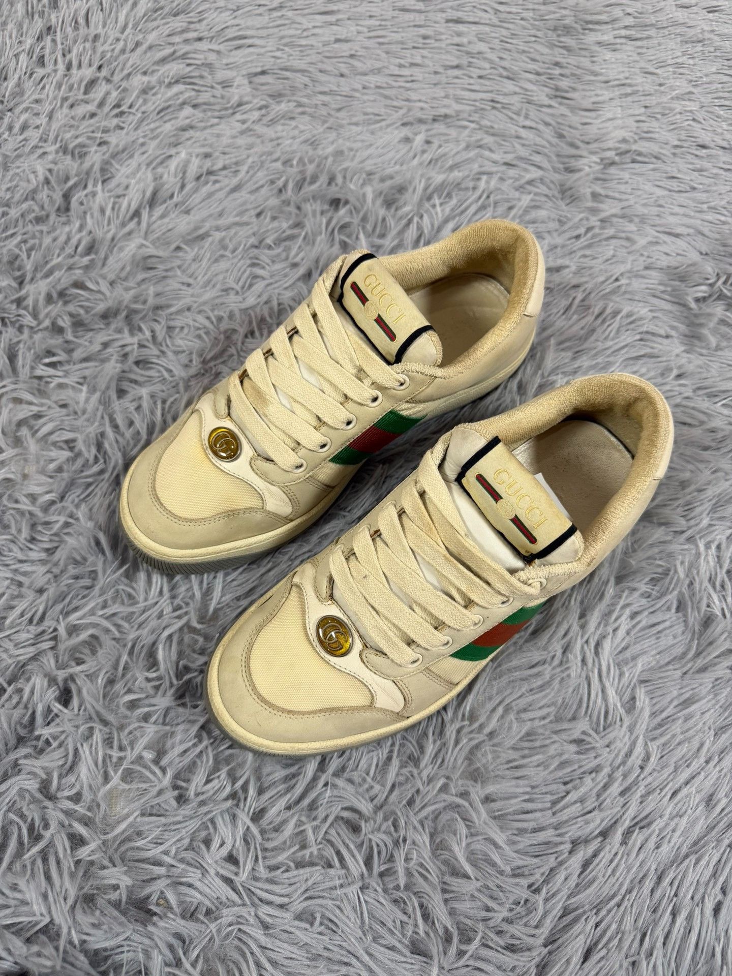 Gucci Gucci Red Lowtop Sneakers us_6-5 Women Size US 6.5 / IT 36.5 - 1 Thumbnail