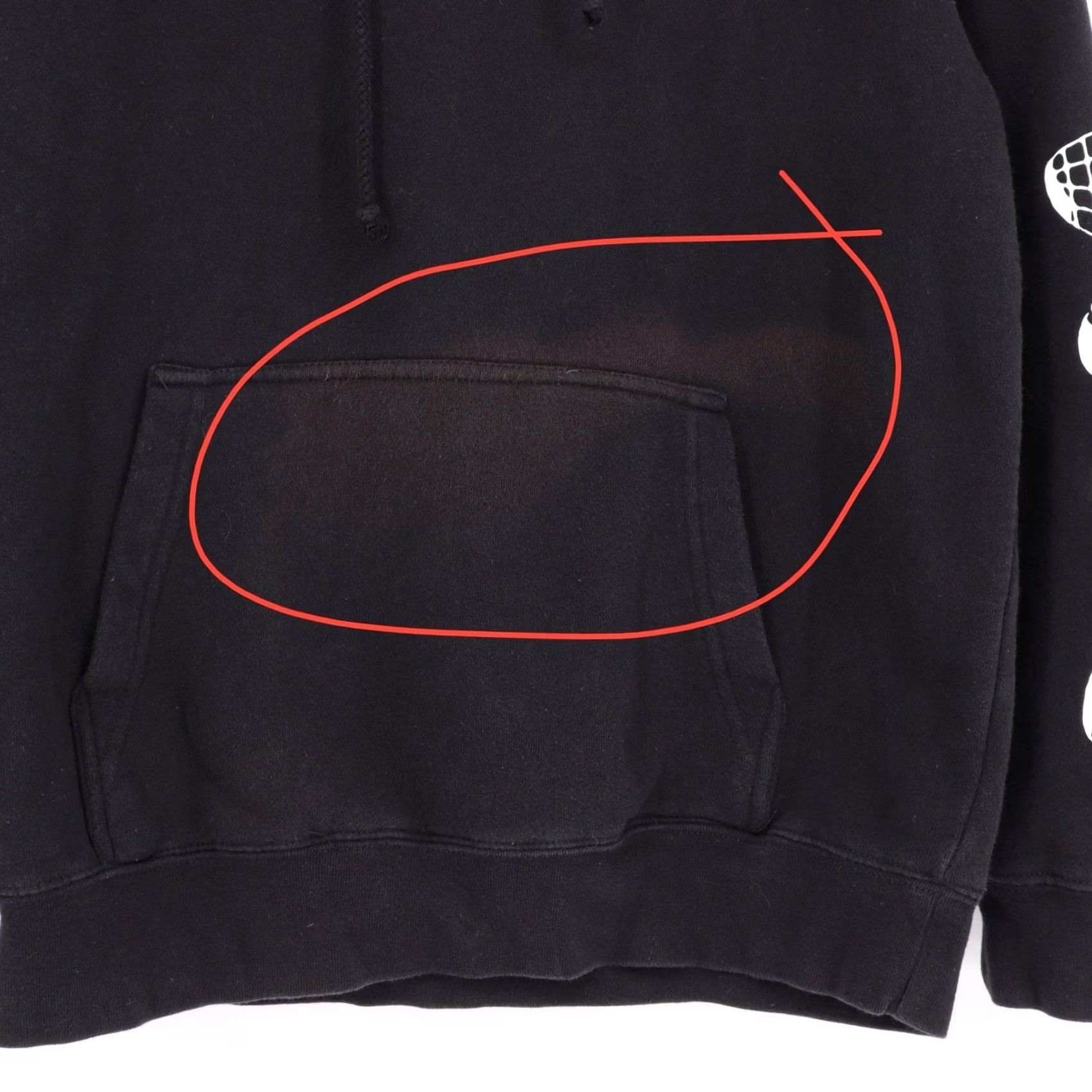Globe Stussy Worldwide Globe Graphic Hoodie Men's S Black Pullover Sweatshirt Size US S / EU 44-46 / 1 - 6 Thumbnail
